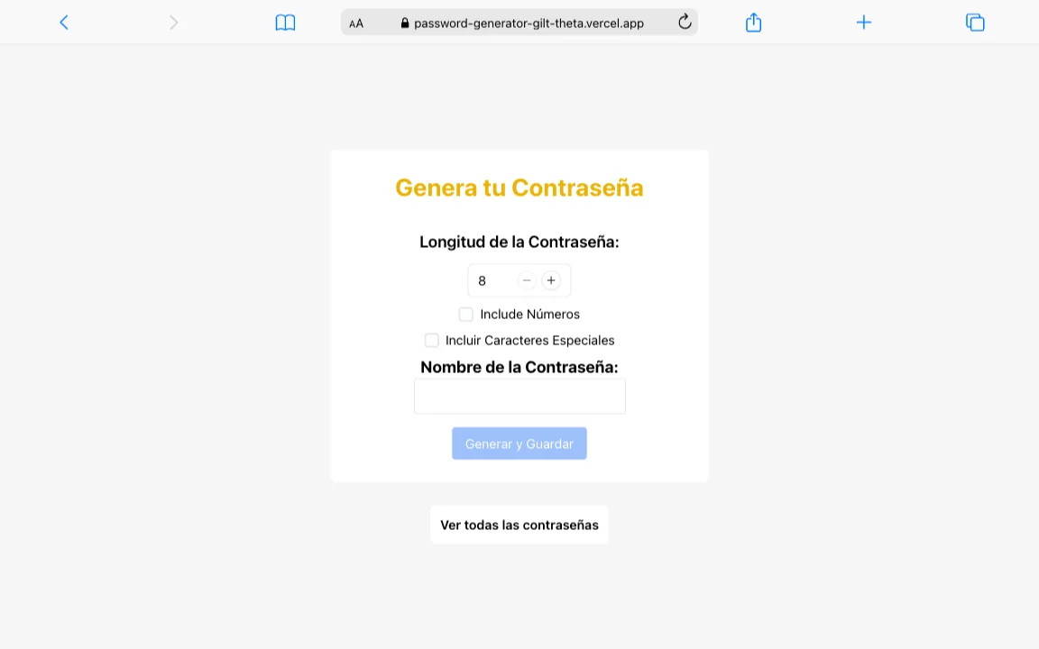 Generador de contraseñas